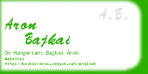aron bajkai business card